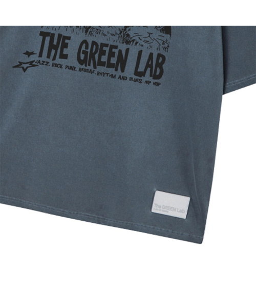 THE GREEN LAB（ザグリーンラボ）の「ピグメントミュージックキャットオーバーフィット半袖Tシャツ[ネイビー]（Tシャツ/カットソー・メンズ・その他・FREE）」の4枚目の写真