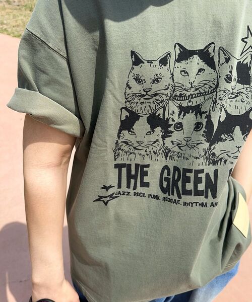 THE GREEN LAB（ザグリーンラボ）の「ピグメントミュージックキャットオーバーフィット半袖Tシャツ[ネイビー]（Tシャツ/カットソー・メンズ・その他・FREE）」の21枚目の写真
