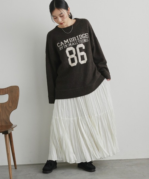 美品♡デサント♡ニット♡ホワイト♡グレー♡L Doux archives（ドゥアルシーヴ）の「【マシンウォッシャブル】86