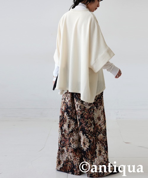 antiqua(アンティカ)の「ドルマントップス(Tシャツ/カットソー・レディース・クリーム/グレー/ブラック・ONESIZE)」の19枚目の写真