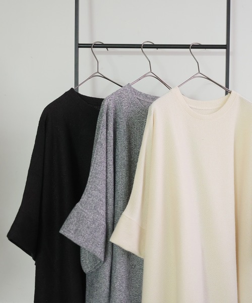 antiqua(アンティカ)の「ドルマントップス(Tシャツ/カットソー・レディース・クリーム/グレー/ブラック・ONESIZE)」の22枚目の写真