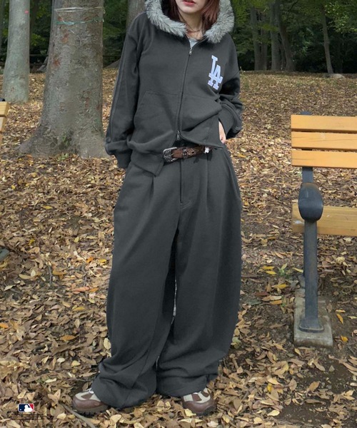 sedacle（セダクル）の「【別注】MLB/刺繍フロントタックスウェットパンツ（スウェットパンツ・メンズ・ネイビー/グレー/チャコールグレー・LARGE/MEDIUM/SMALL）」の22枚目の写真