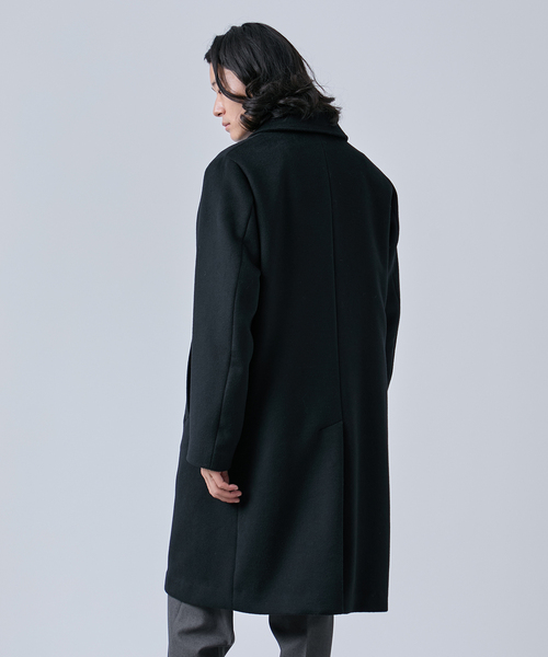 セール】ウールメルトンバルマカーンコート（ステンカラーコート