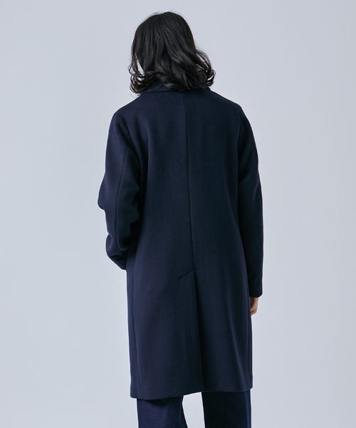 A VONTADE 日本製 ウールメルトン バルマカーンコート ネイビー A VONTADE 日本製 ウールメルトン バルマカーンコート ネイビー
