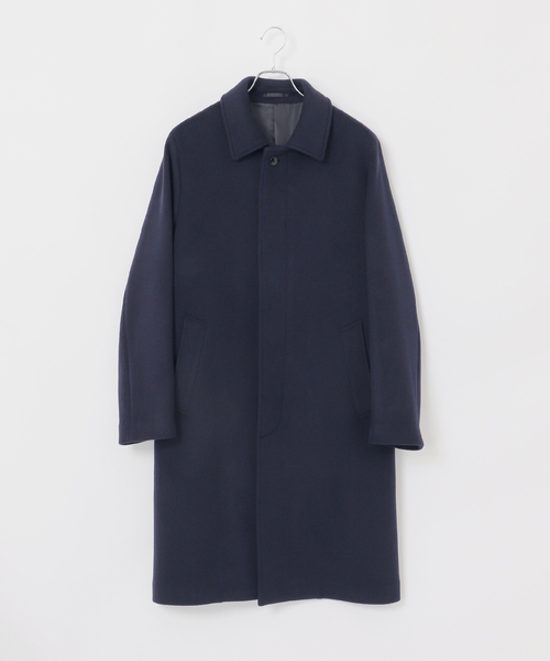 セール】ウールメルトンバルマカーンコート（ステンカラーコート