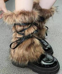 NOVESSEL（ノベセル）の「A'GEM/9 × .kom『NOVESSEL/ノベセル』ファーレッグカバー（レッグウォーマー）」