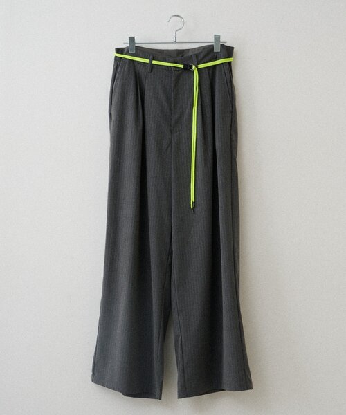 WHIMSIC（ウィムジック）の「【UNISEX/2サイズ展開】ピンストライプワイドスラックス（その他パンツ・メンズ・グレー/ネイビー・1/2）」の11枚目の写真