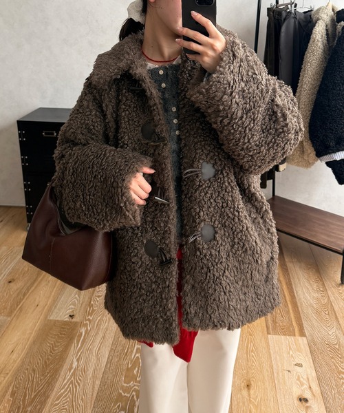 MUHET（ミュエータ）の「poodle shaggy duffle coat / プードル