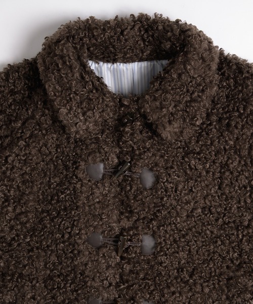 MUHET プードルシャギーダッフルコート モカ MUHET（ミュエータ）の「poodle shaggy duffle coat / プードル