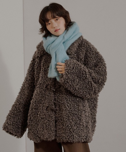MUHET（ミュエータ）の「poodle shaggy duffle coat / プードル