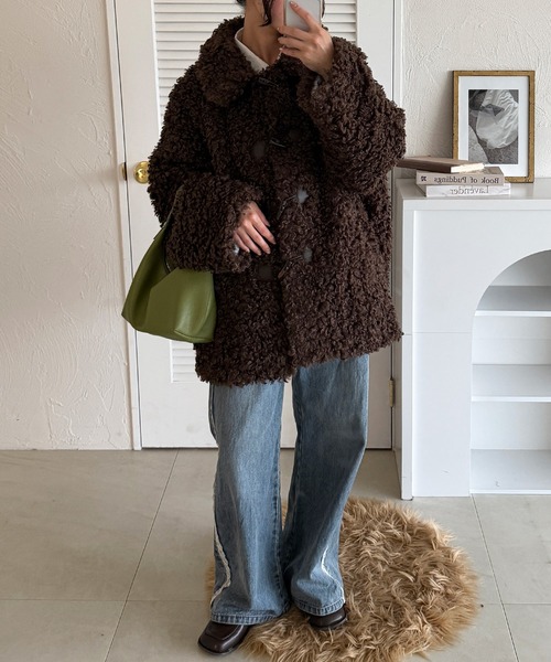 MUHET（ミュエータ）の「poodle shaggy duffle coat / プードル