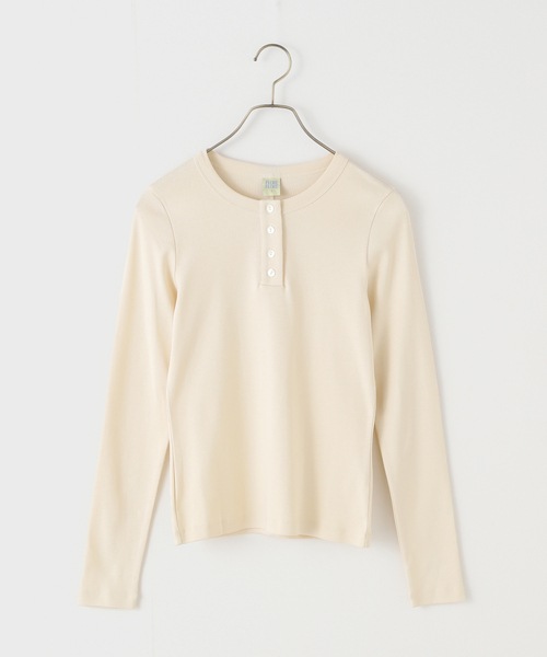 FLORE FLOREフローレフローレ JESS LONGSLEEVE Tシャツ FLORE FLORE: グレー Jess 長袖 ヘンリーネック トップス | SSENSE 日本
