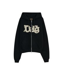 【DEFGARMENTS】CUTTING LOGO HOOD ZIP UP