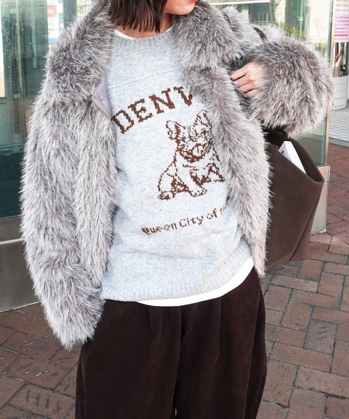 セール】フェイクファースタンドブルゾン（ブルゾン）｜gossara