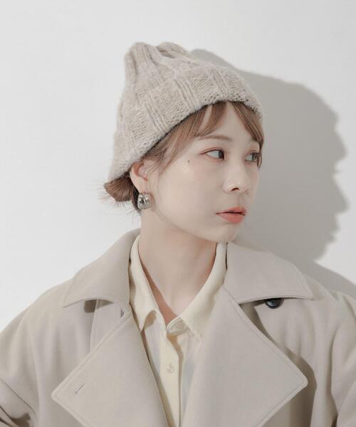 SMELLY(スメリー)の「カラーミックスニットワッチ(ニットキャップ/ビーニー・レディース・ブラウン系その他/グレー系その他/ベージュ系その他・-)」の18枚目の写真