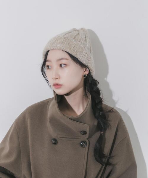 SMELLY(スメリー)の「カラーミックスニットワッチ(ニットキャップ/ビーニー・レディース・ブラウン系その他/グレー系その他/ベージュ系その他・-)」の19枚目の写真