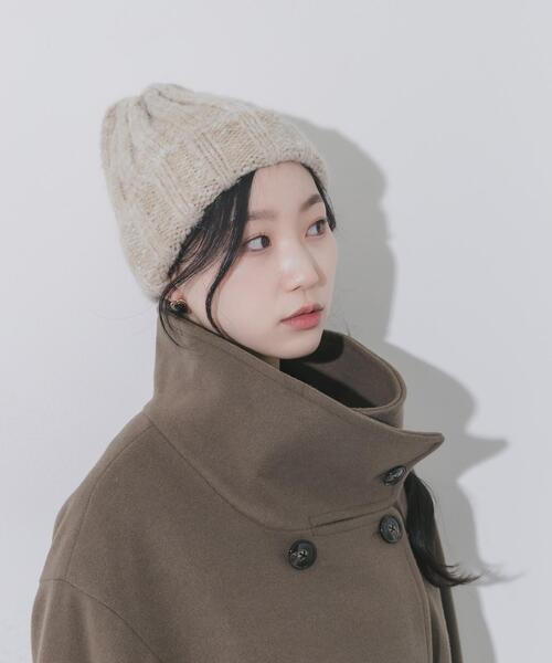 SMELLY(スメリー)の「カラーミックスニットワッチ(ニットキャップ/ビーニー・レディース・ブラウン系その他/グレー系その他/ベージュ系その他・-)」の20枚目の写真
