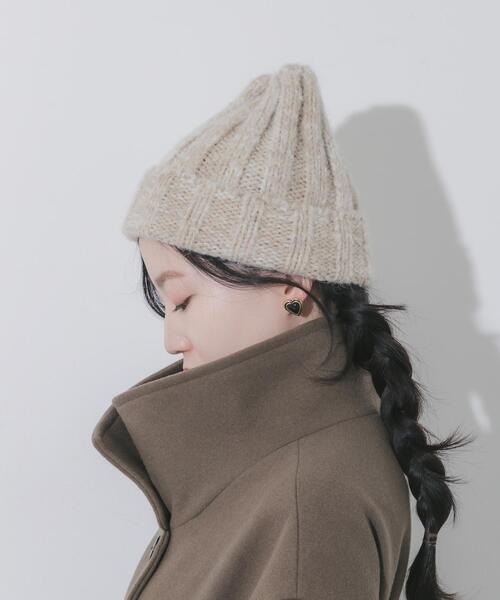 SMELLY(スメリー)の「カラーミックスニットワッチ(ニットキャップ/ビーニー・レディース・ブラウン系その他/グレー系その他/ベージュ系その他・-)」の21枚目の写真