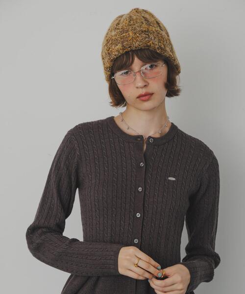 SMELLY(スメリー)の「カラーミックスニットワッチ(ニットキャップ/ビーニー・レディース・ブラウン系その他/グレー系その他/ベージュ系その他・-)」の5枚目の写真