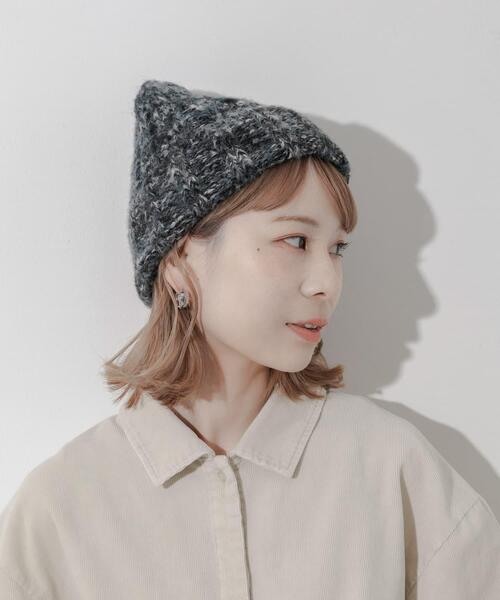 SMELLY(スメリー)の「カラーミックスニットワッチ(ニットキャップ/ビーニー・レディース・ブラウン系その他/グレー系その他/ベージュ系その他・-)」の10枚目の写真