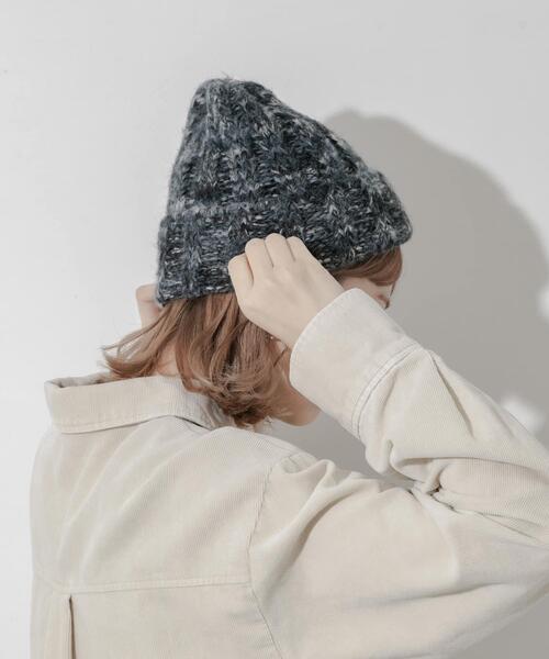 SMELLY(スメリー)の「カラーミックスニットワッチ(ニットキャップ/ビーニー・レディース・ブラウン系その他/グレー系その他/ベージュ系その他・-)」の12枚目の写真