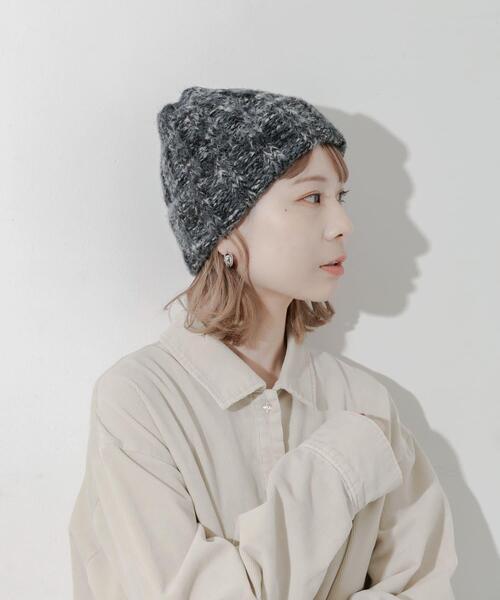 SMELLY(スメリー)の「カラーミックスニットワッチ(ニットキャップ/ビーニー・レディース・ブラウン系その他/グレー系その他/ベージュ系その他・-)」の13枚目の写真