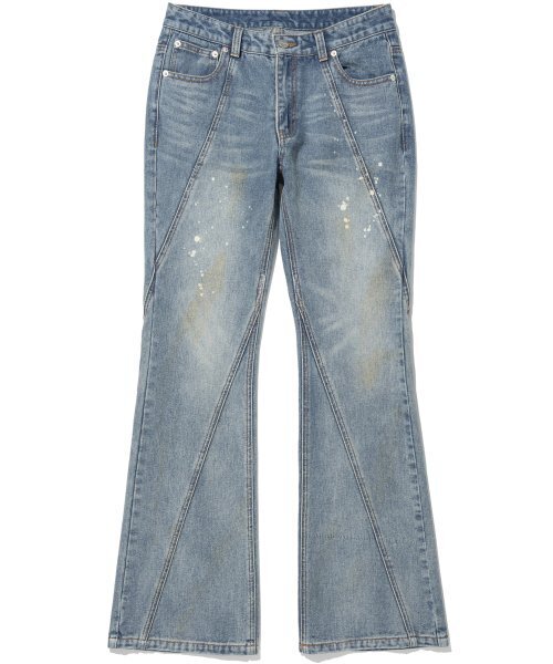 NOT4NERD（ノットフォーナード）の「W Curved Dirty Wash Bootscut Denim Pants - Deep Blue（デニムパンツ・レディース・その他・MEDIUM/SMALL）」の2枚目の写真