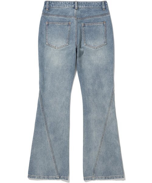 NOT4NERD（ノットフォーナード）の「W Curved Dirty Wash Bootscut Denim Pants - Deep Blue（デニムパンツ・レディース・その他・MEDIUM/SMALL）」の3枚目の写真