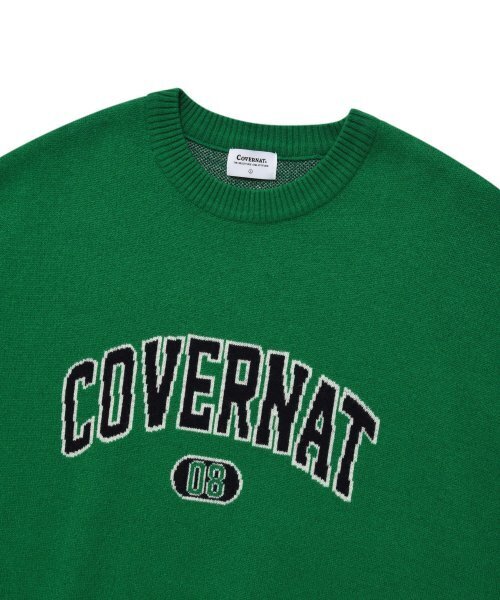 COVERNAT（カバーナット）の「ラムズウールアーチロゴクルーネックニットグリーン（ニット/セーター・レディース・その他・LARGE）」の3枚目の写真