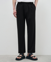 [ファッションプラネットXドローフィット]クーリングリラックステーパードバンディングパンツ[BLACK]