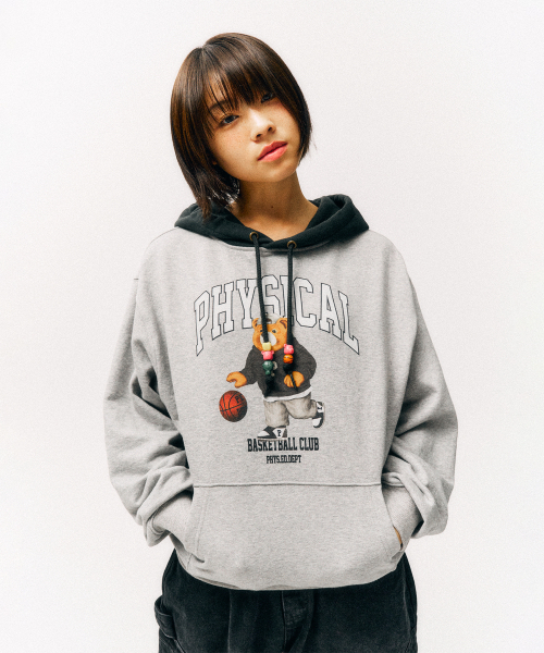 PHYSICAL DEPARTMENT（フィジカル デパートメント）の「ベスキットビギナーベアフード_グレー（パーカー・レディース・その他・MEDIUM/LARGE/X-LARGE/SMALL）」の4枚目の写真