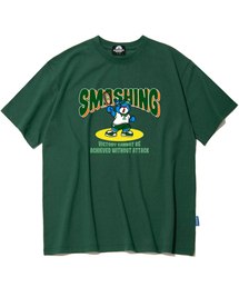 スマッシングベア グラフィックTシャツ - グリーン