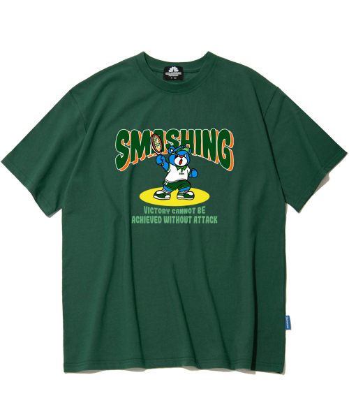 TRIPSHION(トリップション)の「スマッシングベア グラフィックTシャツ - グリーン(Tシャツ/カットソー・メンズ・その他・LARGE/MEDIUM/X-LARGE)」の1枚目の写真