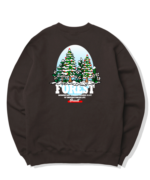 TRIPSHION(トリップション)の「SNOWY FOREST グラフィック クルーネック - ブラウン(スウェット・メンズ・その他・MEDIUM/LARGE/X-LARGE)」の1枚目の写真