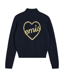 (W) HEART LOGO ZIP CARDIGAN