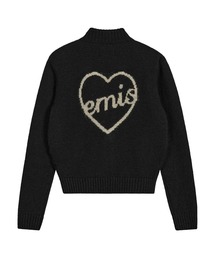 (W) HEART LOGO ZIP CARDIGAN