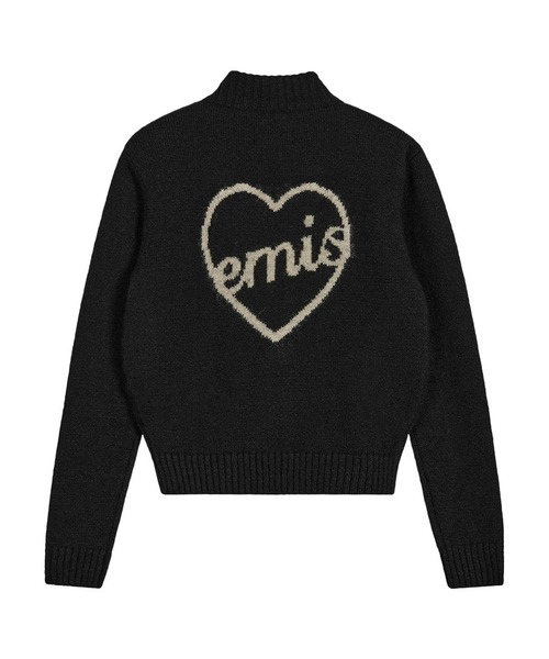 EMIS(イミス)の「(W) HEART LOGO ZIP CARDIGAN(カーディガン/ボレロ・レディース・ネイビー/ブラック/アイボリー・FREE)」の10枚目の写真