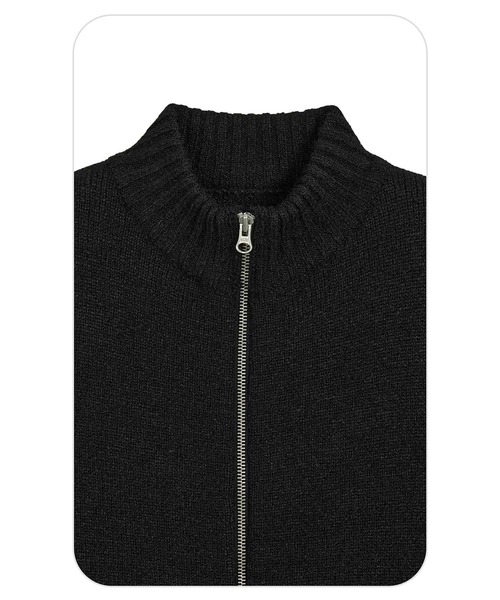 EMIS(イミス)の「(W) HEART LOGO ZIP CARDIGAN(カーディガン/ボレロ・レディース・ネイビー/ブラック/アイボリー・FREE)」の11枚目の写真