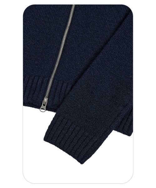 EMIS(イミス)の「(W) HEART LOGO ZIP CARDIGAN(カーディガン/ボレロ・レディース・ネイビー/ブラック/アイボリー・FREE)」の22枚目の写真
