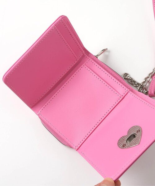 algy(アルジー)の「ハートロックショルダーウォレット(ショルダーバッグ・キッズ・シルバー/ピンク/ブラック・FREE)」の11枚目の写真