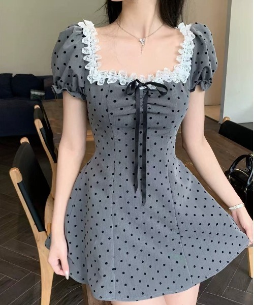 フロント釦スクエアネックワンピース プロポーションボディドレッシング PROPORTION BODY DRESSING フロント