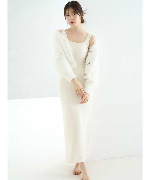 SNIDEL HOME(スナイデルホーム)の「【NEW YEAR'S SPECIAL ITEM】シャギーカーディガン×ワンピースセット(ルームウェア/パジャマ・レディース・オフホワイト/ブルー/モカ/ピンク・F)」の10枚目の写真