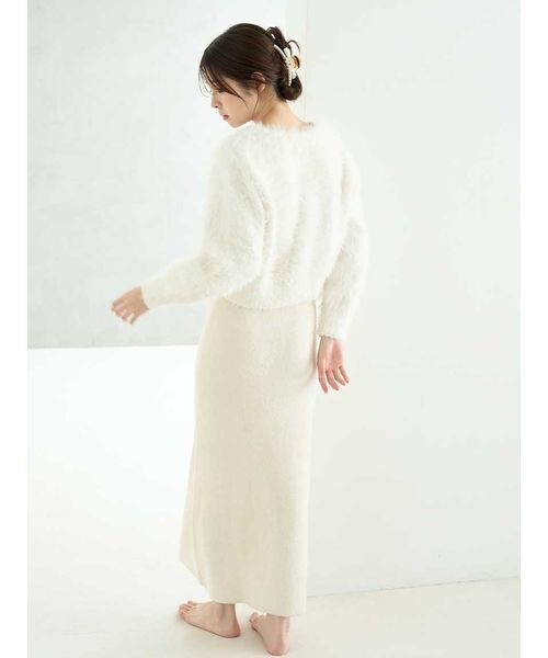SNIDEL HOME(スナイデルホーム)の「【NEW YEAR'S SPECIAL ITEM】シャギーカーディガン×ワンピースセット(ルームウェア/パジャマ・レディース・オフホワイト/ブルー/モカ/ピンク・F)」の12枚目の写真