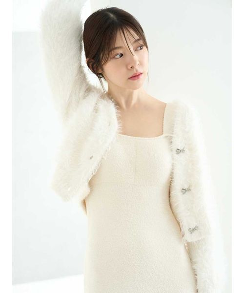 NEW YEAR'S SPECIAL ITEM】シャギーカーディガン×ワンピースセット