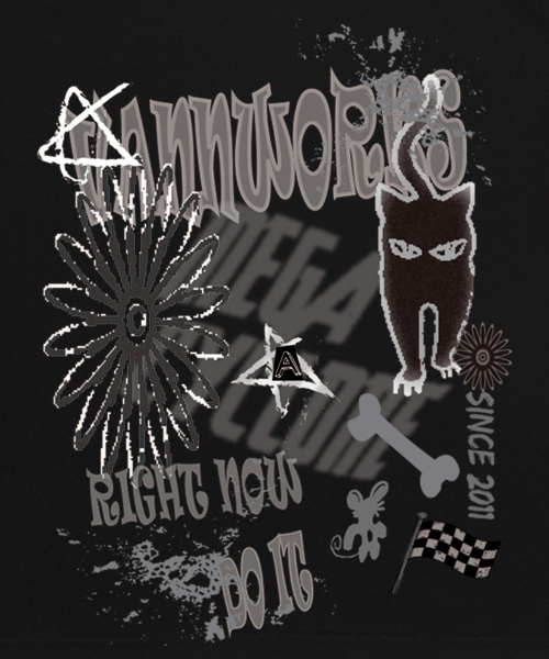 VANNWORKS(バンワークス)の「CAT DO IT オーバーサイズ 半袖Tシャツ (VS0113) ブラック(Tシャツ/カットソー・レディース・その他・X-LARGE/XX-LARGE/SMALL/MEDIUM/LARGE)」の3枚目の写真