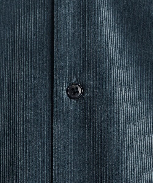 UNITED TOKYO（ユナイテッドトウキョウ）の「WOOL CORDUROY ロングスリーブシャツ　｜冬服/インナー/ウール/ストレッチ/起毛/通勤/冬シャツ（シャツ/ブラウス・メンズ・ダークグレー/ブラック/ネイビー・1/2）」の5枚目の写真