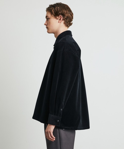 UNITED TOKYO（ユナイテッドトウキョウ）の「WOOL CORDUROY ロングスリーブシャツ　｜冬服/インナー/ウール/ストレッチ/起毛/通勤/冬シャツ（シャツ/ブラウス・メンズ・ダークグレー/ブラック/ネイビー・1/2）」の18枚目の写真