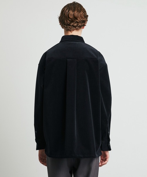 UNITED TOKYO（ユナイテッドトウキョウ）の「WOOL CORDUROY ロングスリーブシャツ　｜冬服/インナー/ウール/ストレッチ/起毛/通勤/冬シャツ（シャツ/ブラウス・メンズ・ダークグレー/ブラック/ネイビー・1/2）」の19枚目の写真