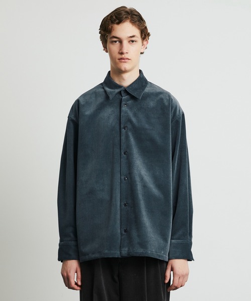 UNITED TOKYO（ユナイテッドトウキョウ）の「WOOL CORDUROY ロングスリーブシャツ　｜冬服/インナー/ウール/ストレッチ/起毛/通勤/冬シャツ（シャツ/ブラウス・メンズ・ダークグレー/ブラック/ネイビー・1/2）」の20枚目の写真