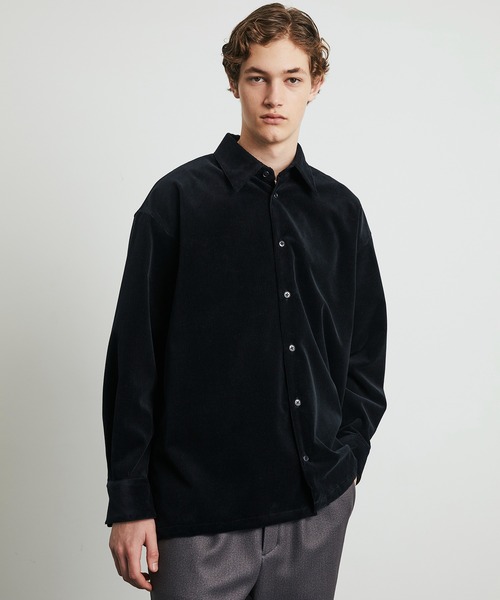 UNITED TOKYO（ユナイテッドトウキョウ）の「WOOL CORDUROY ロングスリーブシャツ　｜冬服/インナー/ウール/ストレッチ/起毛/通勤/冬シャツ（シャツ/ブラウス・メンズ・ダークグレー/ブラック/ネイビー・1/2）」の10枚目の写真